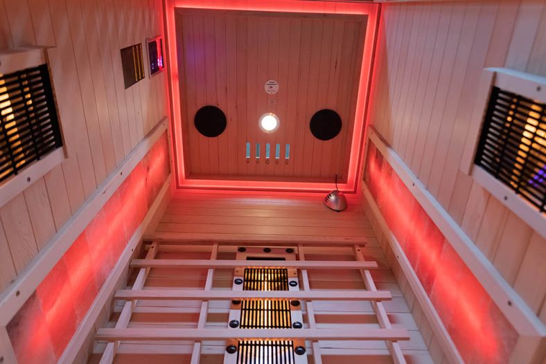 Sauna na podczerwień jednoosobowa C1S z kamieniem solnym