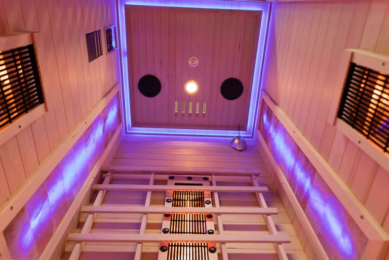 Sauna na podczerwień jednoosobowa C1S z kamieniem solnym