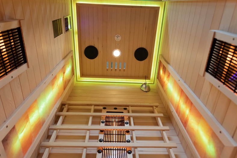 Sauna na podczerwień jednoosobowa C1S z kamieniem solnym