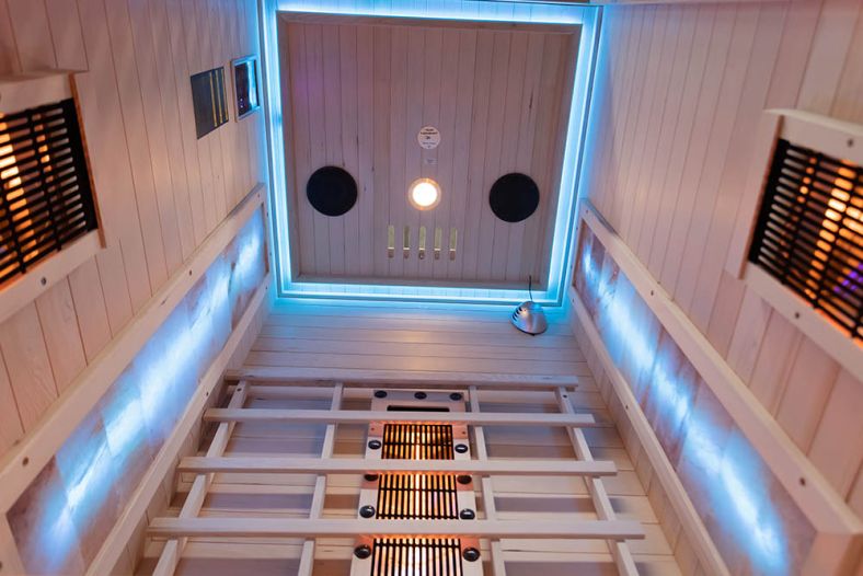 Sauna na podczerwień jednoosobowa C1S z kamieniem solnym