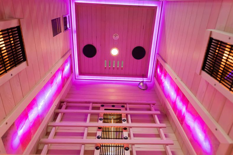 Sauna na podczerwień jednoosobowa C1S z kamieniem solnym