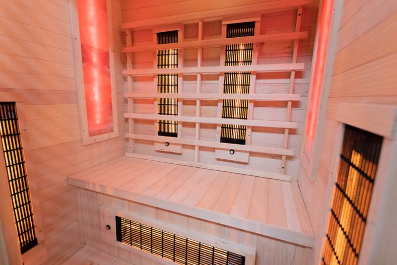 Sauna na podczerwień C z kamieniem solnym