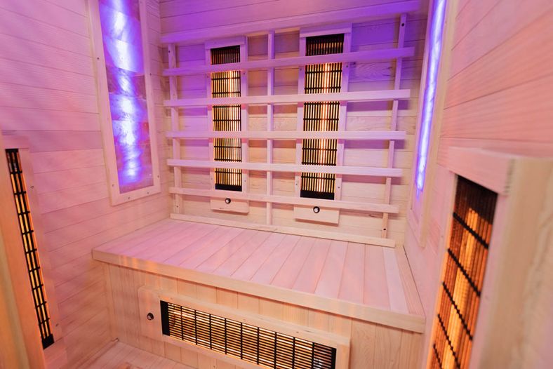 Sauna na podczerwień C z kamieniem solnym