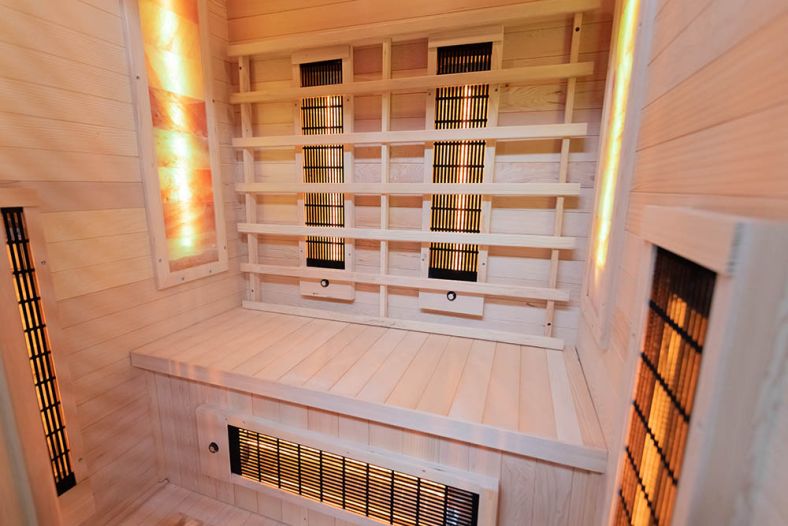 Sauna na podczerwień C z kamieniem solnym
