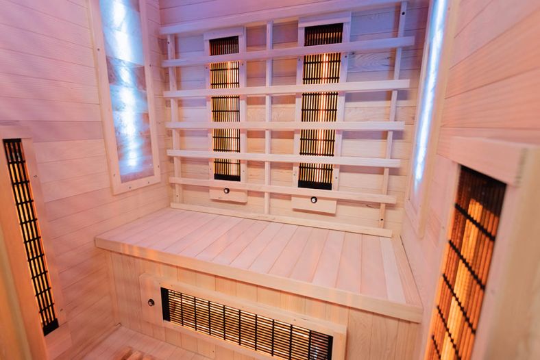 Sauna na podczerwień C z kamieniem solnym