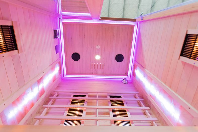 Sauna na podczerwień C z kamieniem solnym