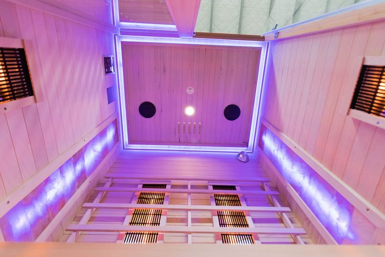 Sauna na podczerwień C z kamieniem solnym