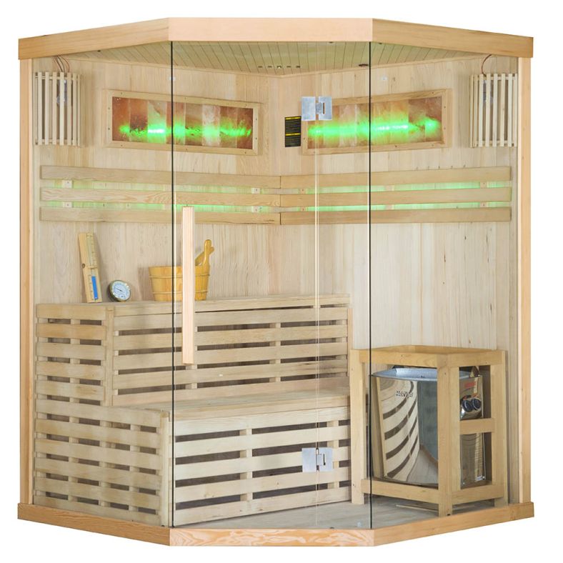 Sauna sucha z piecem EA narożna
