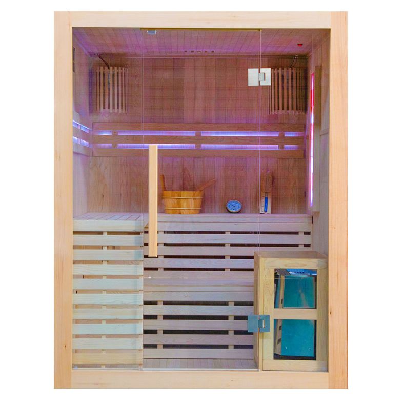Sauna sucha z piecem EA3S XL 3-osobowa 150 × 150 cm