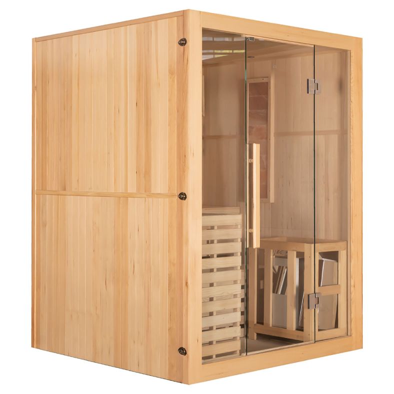 Sauna sucha z piecem EA3S XL 3-osobowa 150 × 150 cm