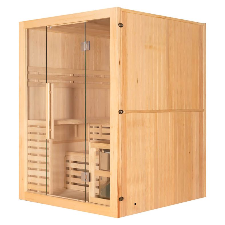 Sauna sucha z piecem EA3S XL 3-osobowa 150 × 150 cm