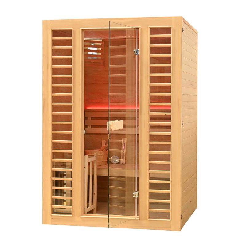 Sauna sucha z piecem EL z drewna hemlock