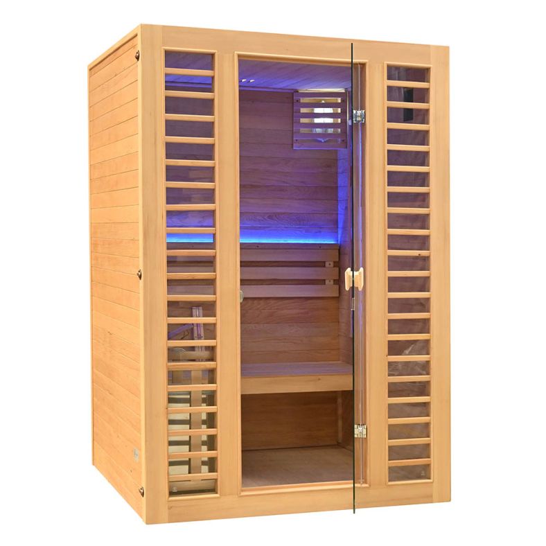 Sauna sucha z piecem EL z drewna hemlock