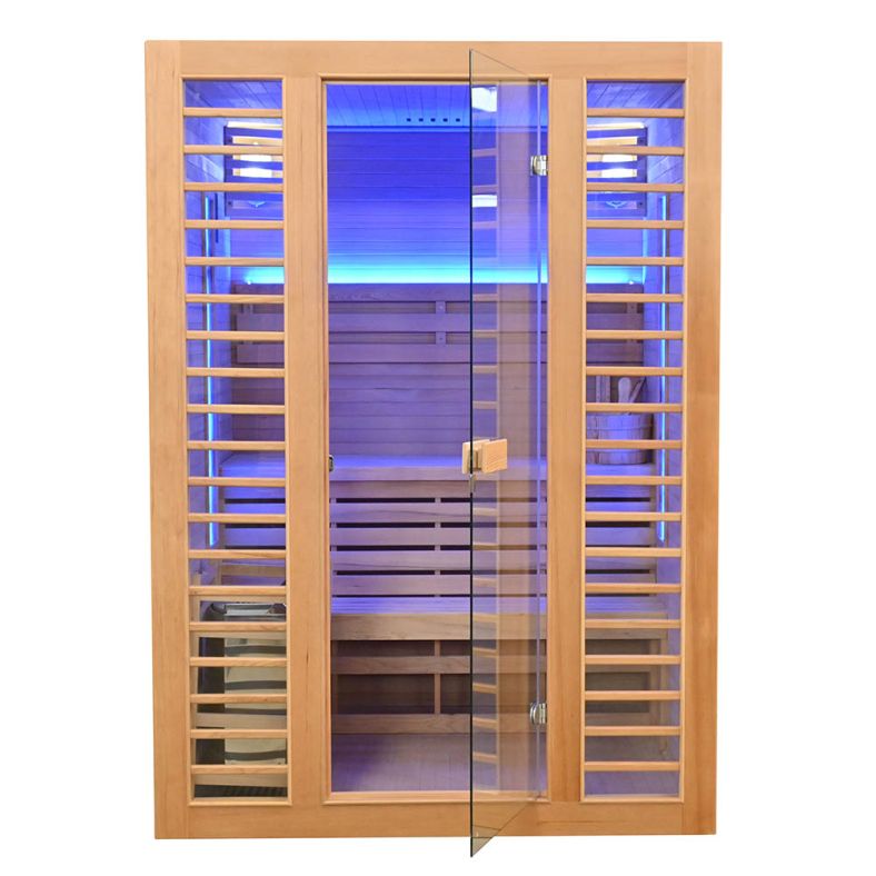 Sauna sucha z piecem EL3S XL 3-osobowa 150 × 150 cm hemlock