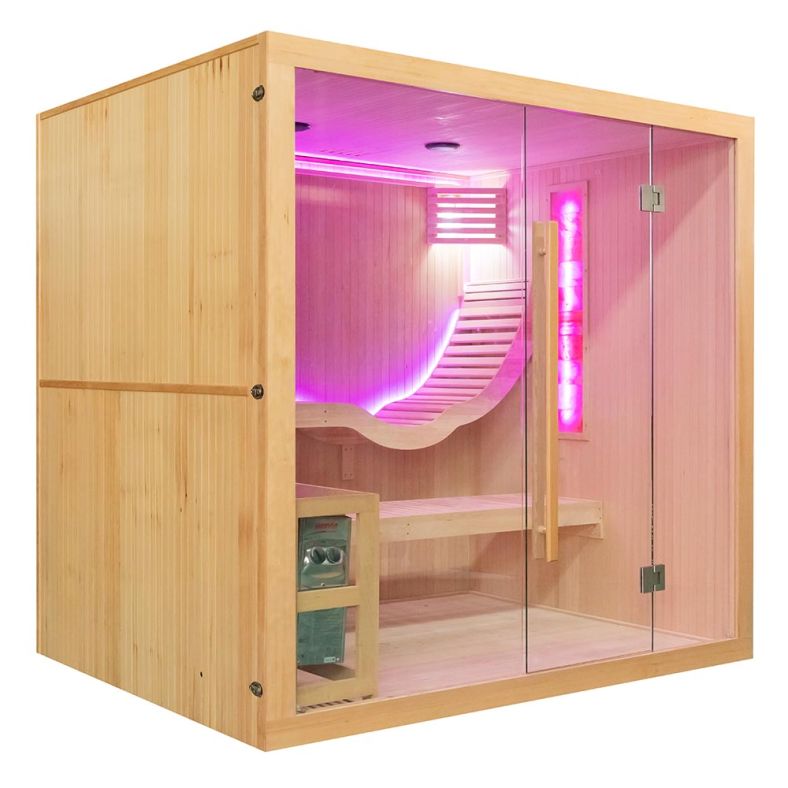 Sauna sucha z piecem EA5S-L z leżanką 210 × 160 cm