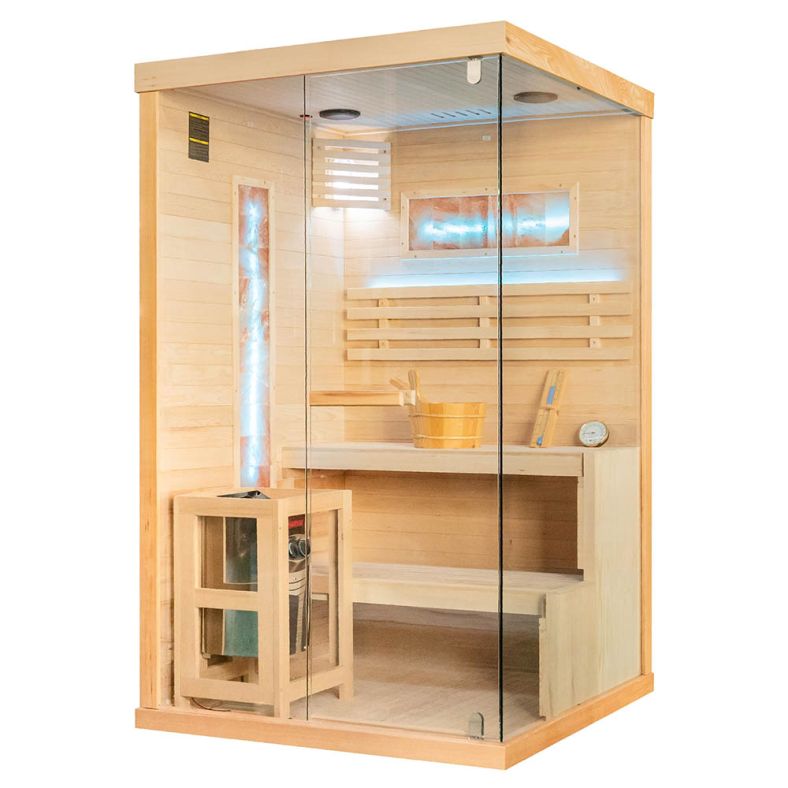 Sauna sucha z piecem EP2S 2-osobowa – wersja lewa lub prawa