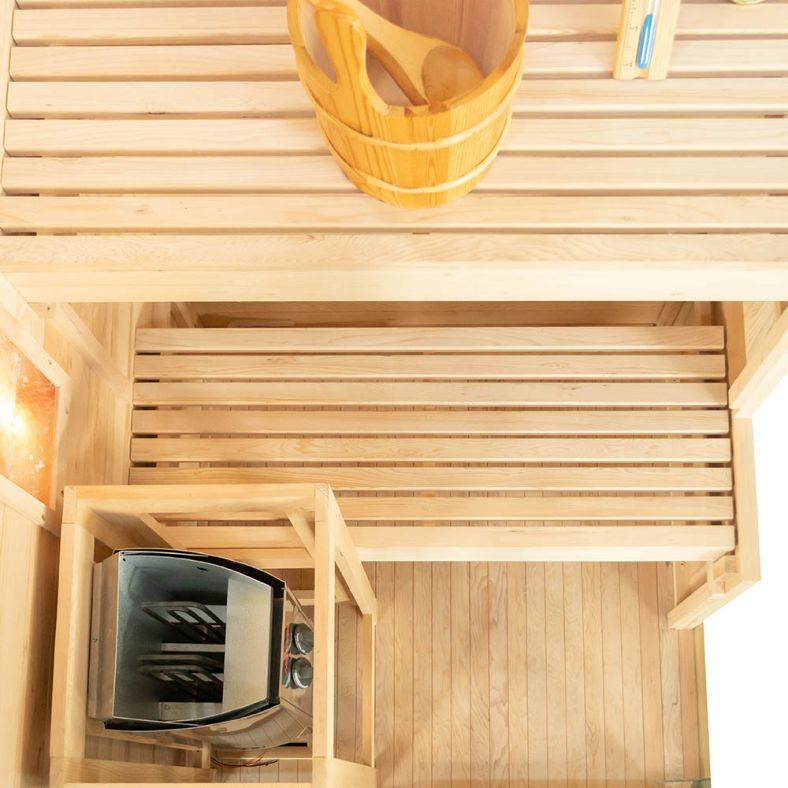 Sauna sucha z piecem EP2S 2-osobowa – wersja lewa lub prawa