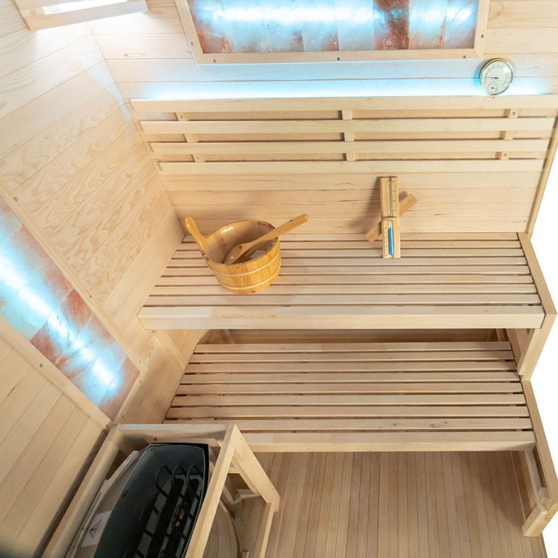 Sauna sucha z piecem EP2S 2-osobowa – wersja lewa lub prawa