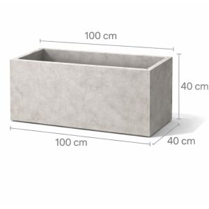 Donica betonowa 100x40x40