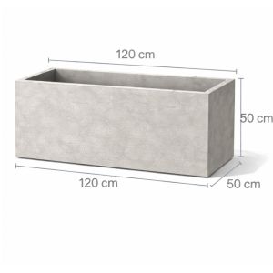 Donica betonowa 120x50x50