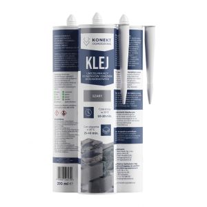 Klej uszczelniający szary konekt 290 ml