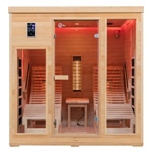 Sauna na podczerwień CP4LS z leżankami i kamieniem solnym 180 × 180 cm